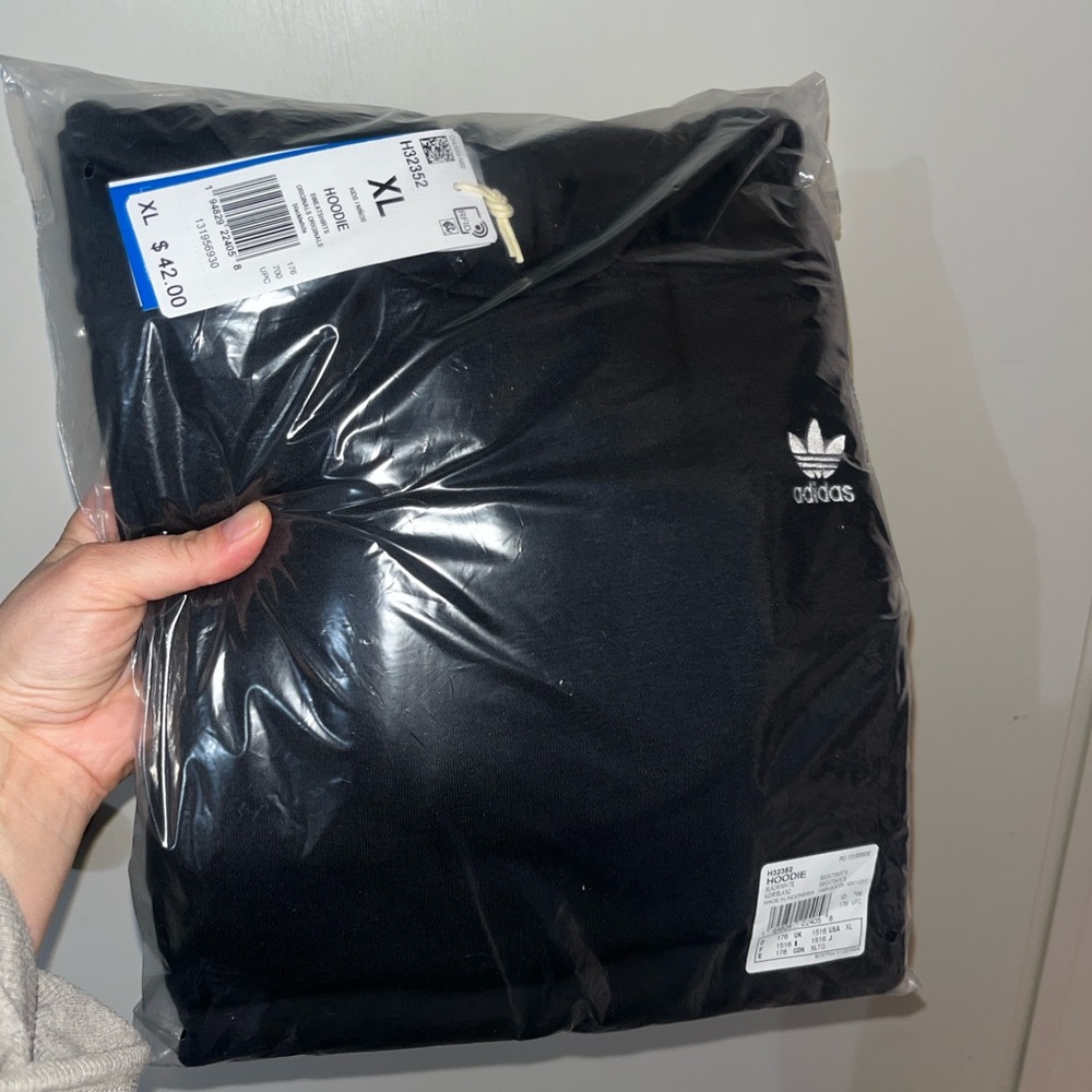 Adidas Original Classic Black Hoodie XL